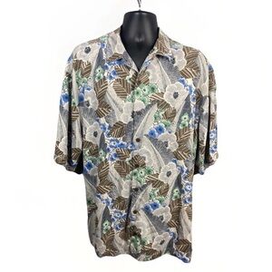 Tommy Bahama 100% Silk Hawaiian Shirt Men’s XL Tall Coctail Resortcore Beach